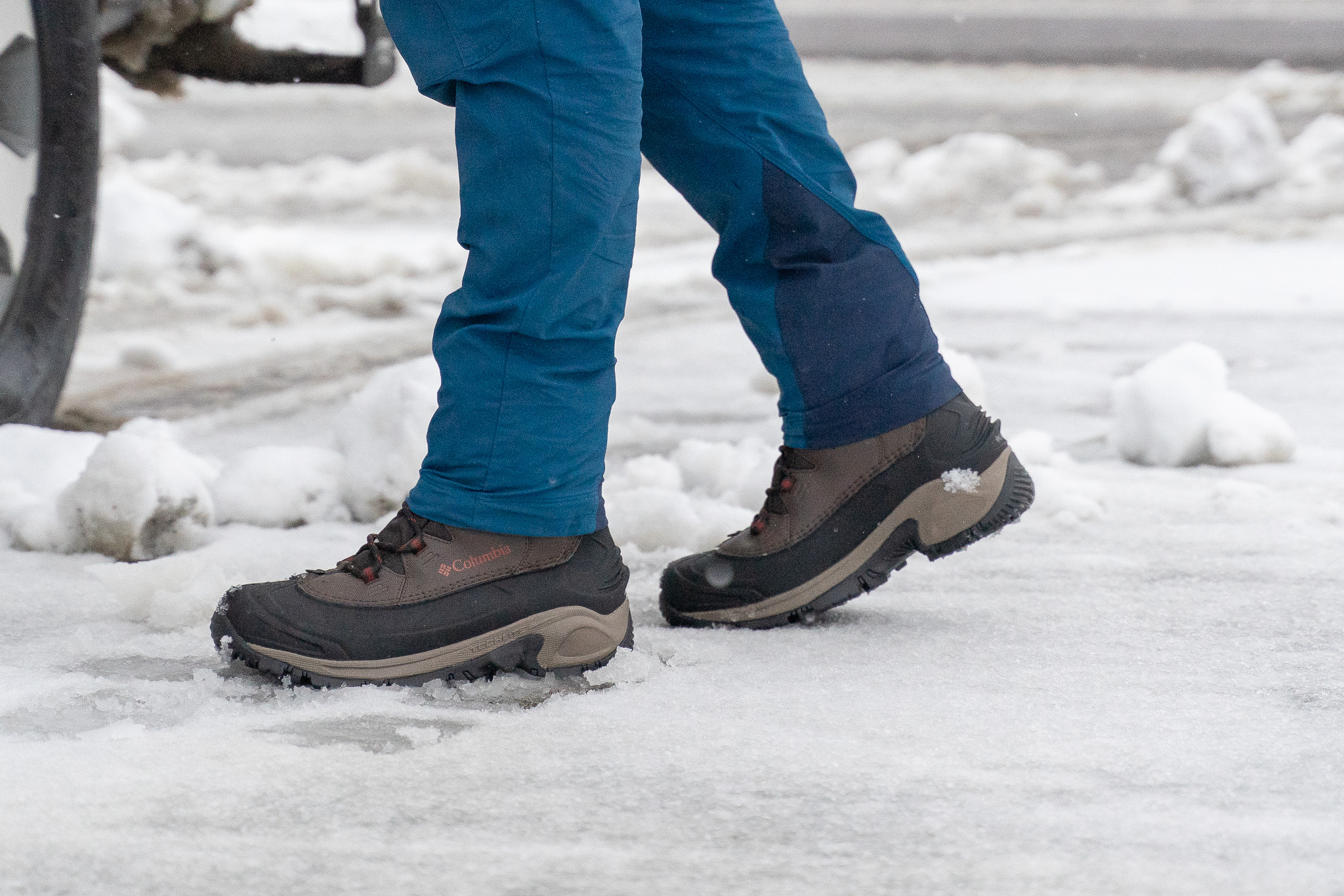 Studio shot of Columbia Bugaboot III winter hiking boots.