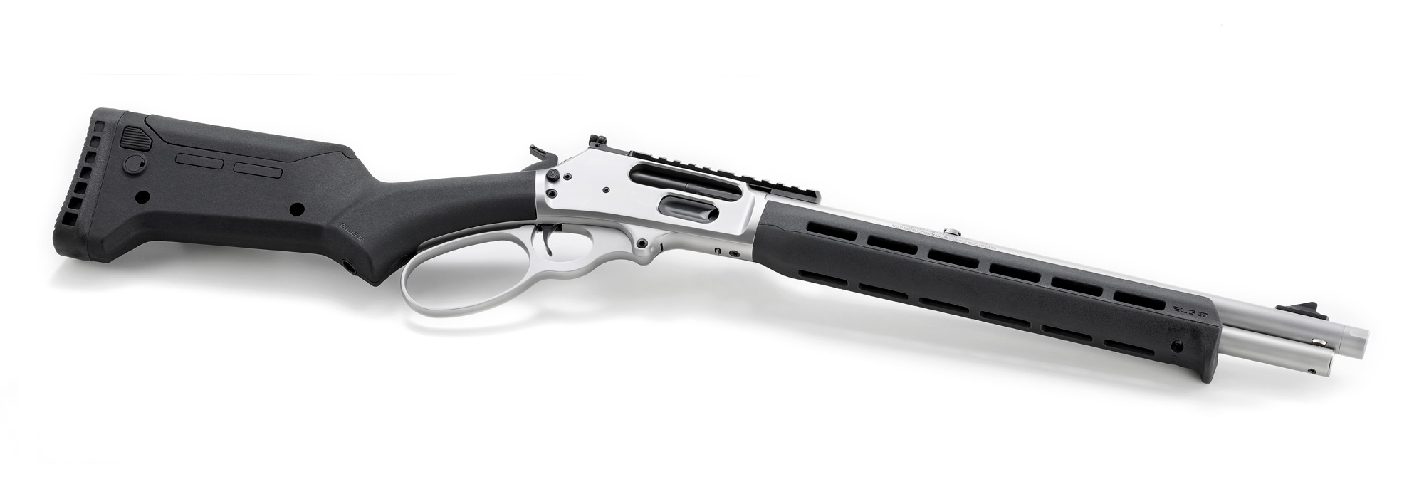 Marlin 1895 Trapper featuring a modern Magpul ELG tactical stock.