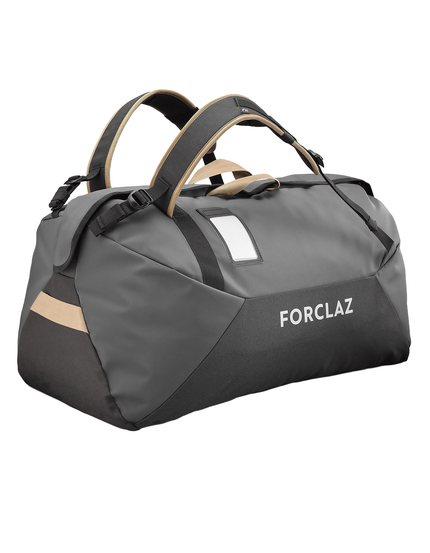 A Forclaz Trekking Carry Bag photographed in a studio setting.