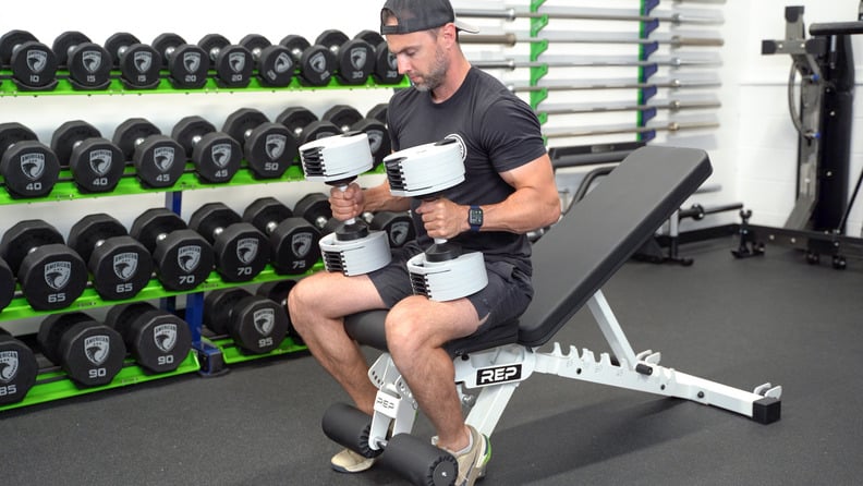 A side-by-side comparison showing the floor space used by an adjustable set versus a full fixed rack.