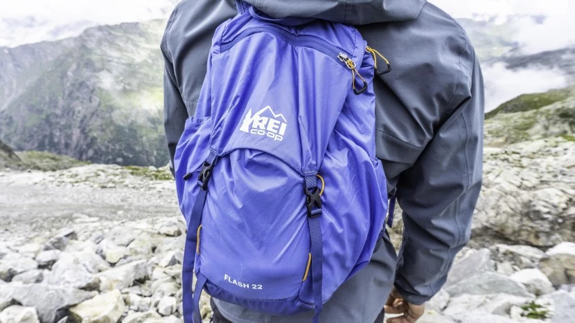 The REI Co-op Flash 22 daypack in a modern teal color.