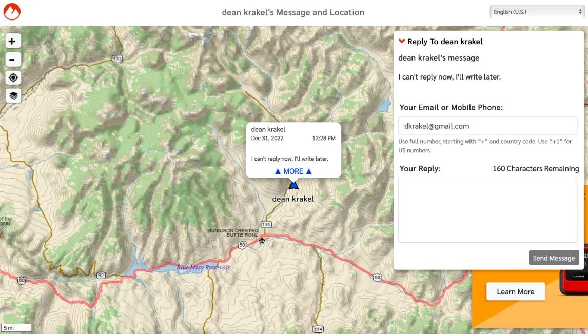 A comparison view showing the map interface available on the Mini series which is absent on the standalone Messenger device.