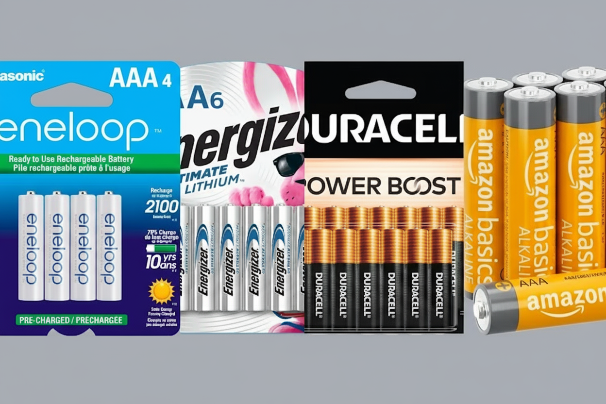A comparative bar chart showing performance rankings for Energizer, Duracell, and other major brands.